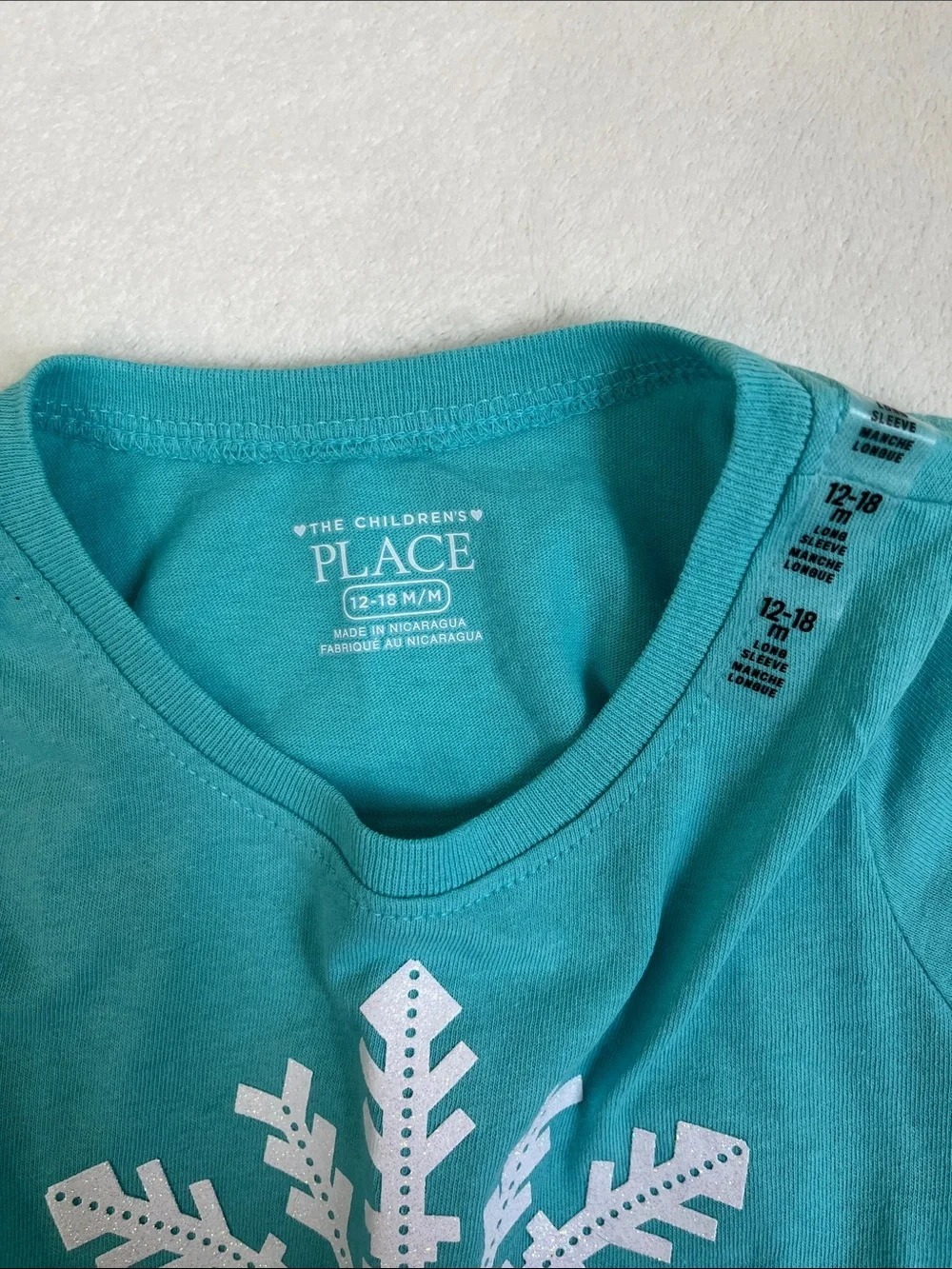 The Children's Place Baby Girl Long Sleeve Graphic Tee Size 12-18 Months